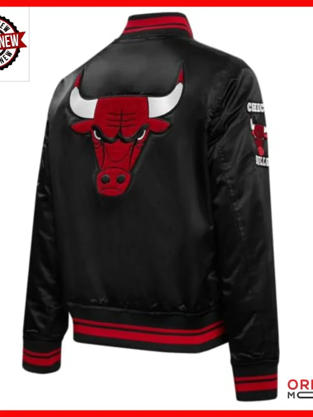 Women's NBA Retro Satin Jacket Long Sleeve Snap Closure Regular Fit - Picture 2 of 7